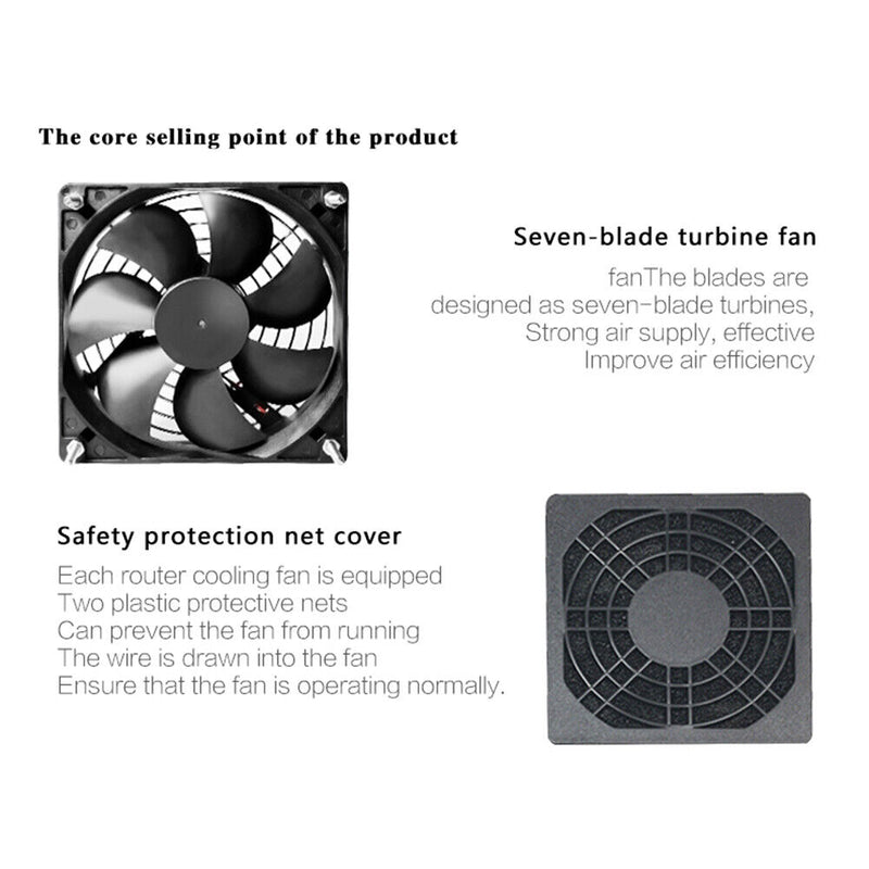 TV Set Top Box Router Cooling Fan USB Heat Dissipation Cooler 1500RPM Radiator