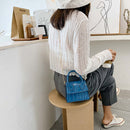 Women Mini Totes Handbag Solid PU Crossbody Chain Purse Shoulder Top-handle Bags