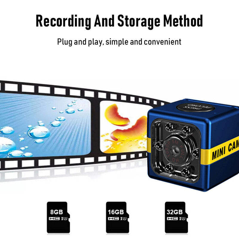 FX01 Mini Camera 1080P Full HD Nanny Cam Motion Detection DVR DV (Blue) Newly