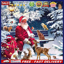 5D Diamond Painting Kit Santa and Animals Full Round Drill Rhinestone DIY W