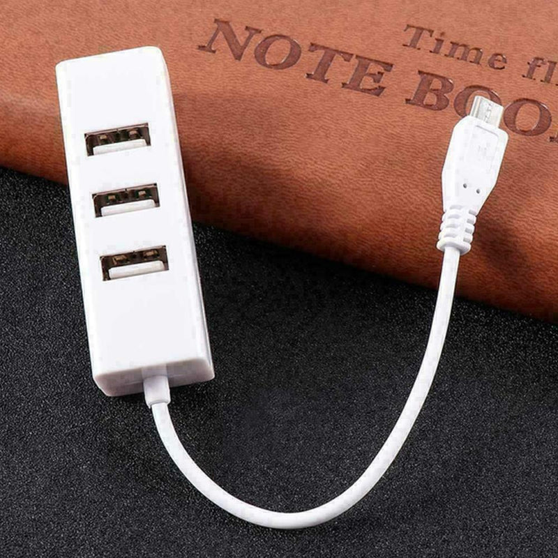 Micro Usb To 4 Port Otg Hub High Speed Multi Splitter Extender Mobile D1J3
