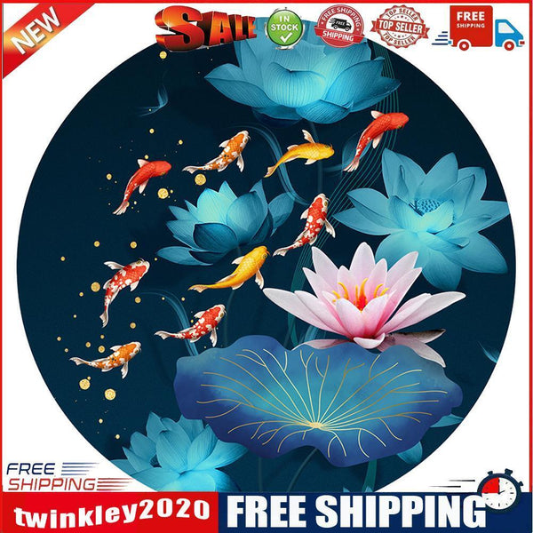 Part Embroidery Stamped Cross Stitch DIY lotus pool Cotton Thread 11CT