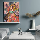 Digital Paint Person Painted By Numbers On Canvas Wall