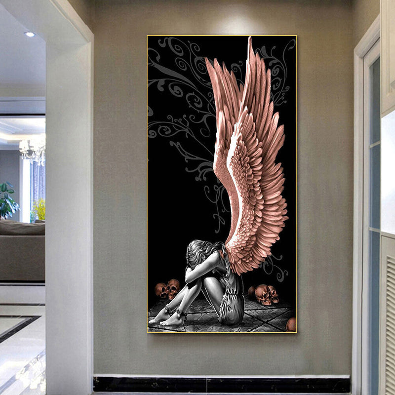 Angel Oil Paint By Numbers Kits DIY Handpainted on Canvas Wall Art Picture Craft