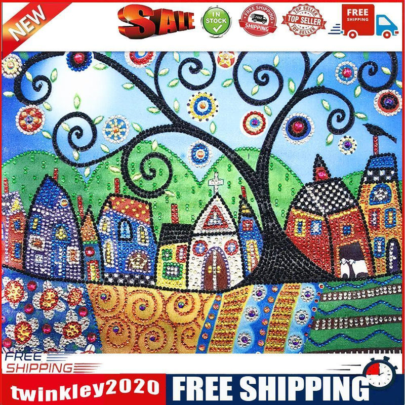 5D DIY Special-shaped Diamond Painting Cross Stitch Craft Kit (R8040 Tree)