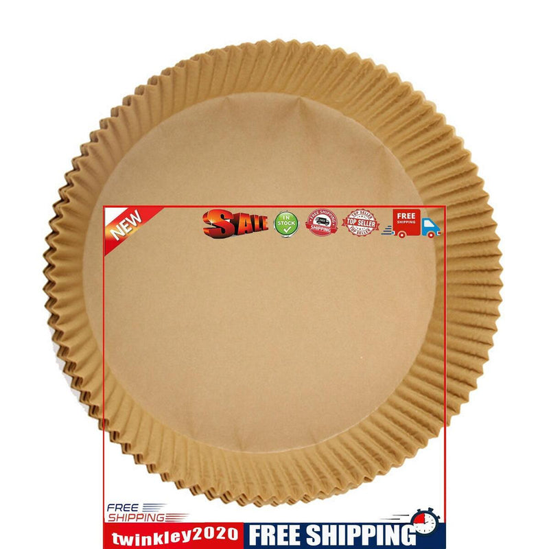 Air Fryer Liners - 100 Pieces Unbleached Air Fryer Parchment Paper (16cm)