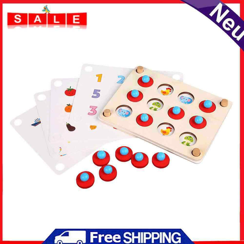Funny Training Kids Wooden Memory Game Chess Educational Children Cognize Toys