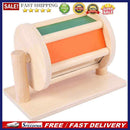 Montessori Sensory Spinning Drum Wooden Textile Baby Kid Educational Instrument
