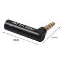 90 Degree Right Angled 3.5mm Male to Female Adapter Connector Plug (5pcs)