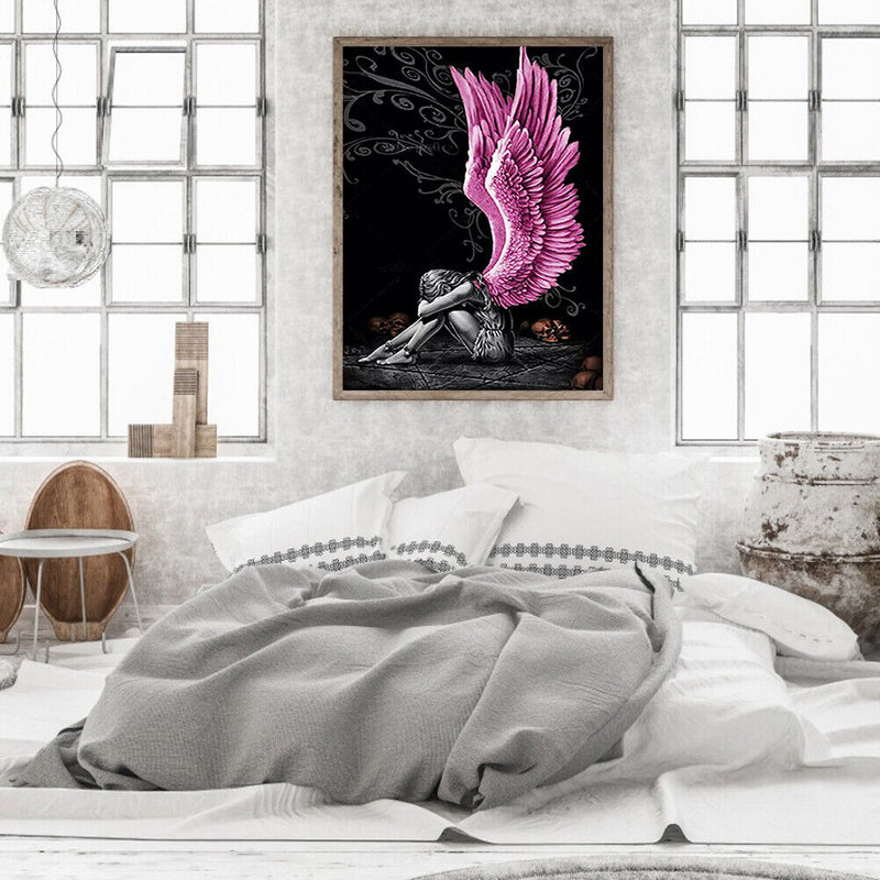 Angel with Pink Wings 40X50cm Oil Paint By Numbers Picture DIY Painting Cra