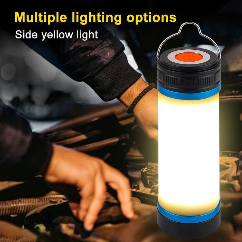 Camping Flashlight 5 Mode 4000mAh Portable Zoom Torch Tent Hanging Lamp