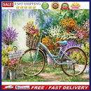 Frameless Painting By Numbers DIY Bicycle Hand Painted Canvas Oil Art Pictu