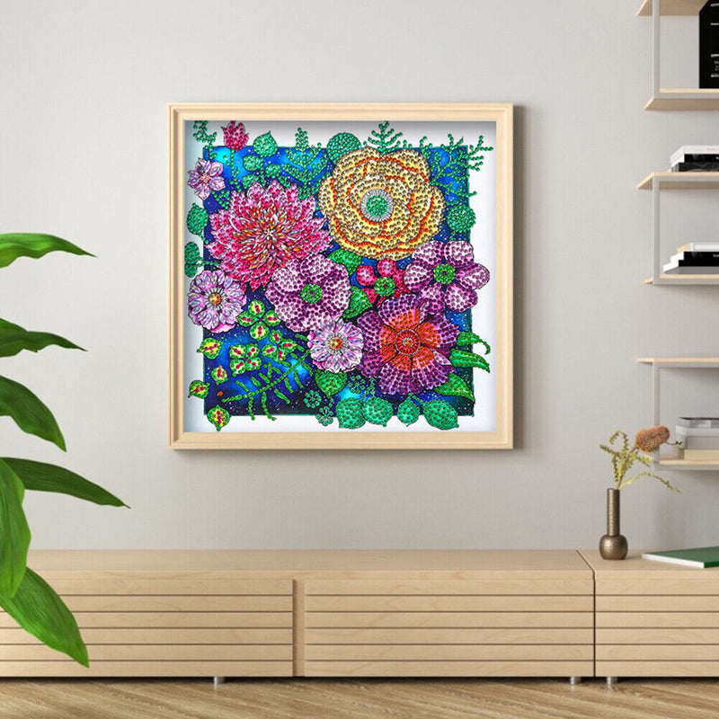 5D Part Special Shaped Drill Crystal Diamond Painting Flower Kit Art Craft