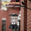 Retro Portable Lantern 4000mAh Outdoor Kerosene Lamp for Hiking Camping Climbing
