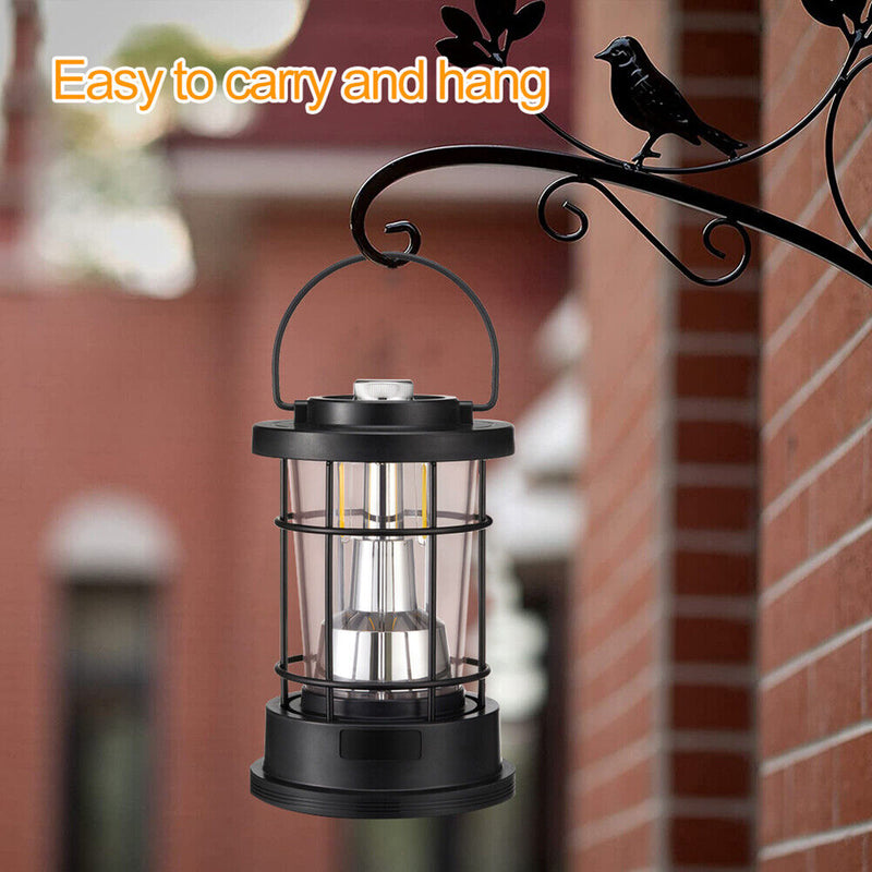 Retro Portable Lantern 4000mAh Outdoor Kerosene Lamp for Hiking Camping Climbing