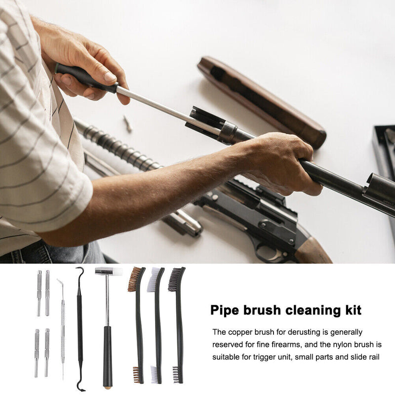 Multifunctional Universal Gun Barrel Cleaning Kit Car Cleaner Brush Tools Newly