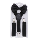 Dress Hair Bow Set Kids Suspenders Printed Bow Tie Cow Tie Belts Elastic Braces
