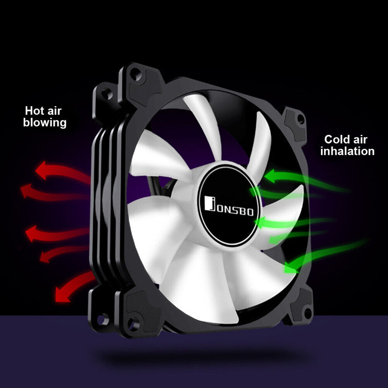 JONSBO FR-925 ARGB PWM Temperature Control Radiator CPU PC Case Heat Cooling Fan