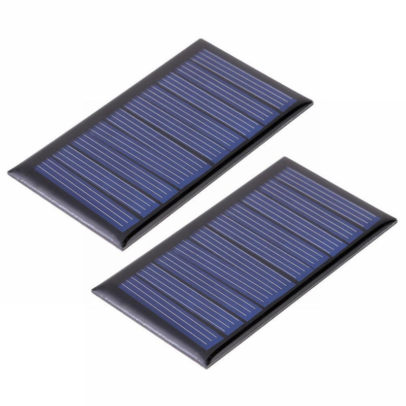 0.3W 5V 60mA Solar Panel Polycrystalline Cell Panel for 3.6V Battery (2pcs)
