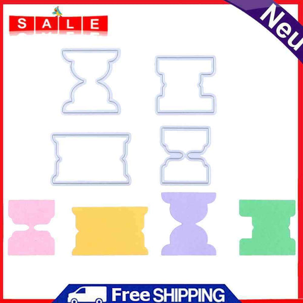 4pcs DIY Metal Embroidery Stencil Scrapbook Craft Die Cut