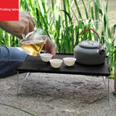 Foldable Mini Camp Table Portable Picnic Computer Desk w/ Carry Bag (Black)