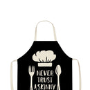 Kitchen Linen Apron Cutlery Print Home Restaurant Cooking Baking Bib Tools Newly
