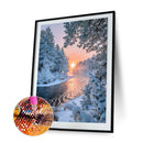 Diamond Painting Snow Scene Full Round Drill Rhinestone Picture
