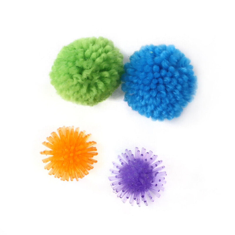 12x Pet Toys Funny Plush Mouse Bell Ball Bite Heavy Duty Pet Interactive Supplies