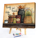 Kitchen Supplies Oil Paint By Numbers Kit DIY Frameless Picture On Canvas