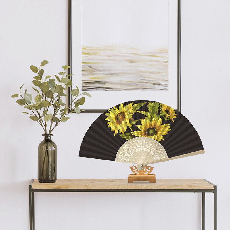 Folding Fans Flowers DIY Painting By Numbers Fans Art Craft Home Decor for Gi