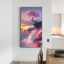 Tree on Cliff Oil Paint By Numbers Kits DIY Craft Coloring Drawing Home Decor