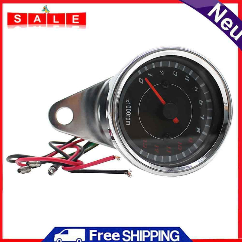 12V Analog Speedometer REV Counter with Blue LED Backlight for Motorcycle ATV UTV