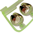 Aediea 10pcs Fluorescent Fishing Rod Pole Tip Glow Clip Twin Bell Alarm Alert Ri