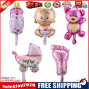 5pcs Mini Balloon Set Baby Boy Girl Foil Balloon Birthday Party Decor(Girl)