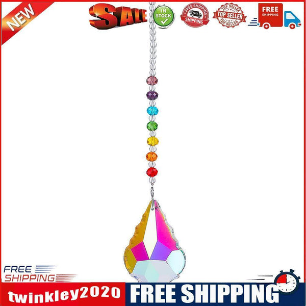 Crystal Pendant Colorful Beads Hanging Drop Outdoor Garden Decoration (A)