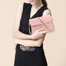 Leather Shoulder Messenger Bags Women Solid Color Deer Pendant Crossbody Handbag