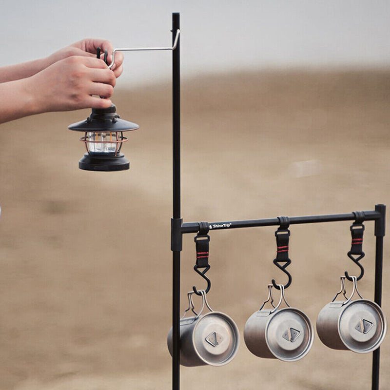 #A ShineTrip Lightweight Camping Cookware Hanging Rack Shelf Picnic Pot Pan Hang