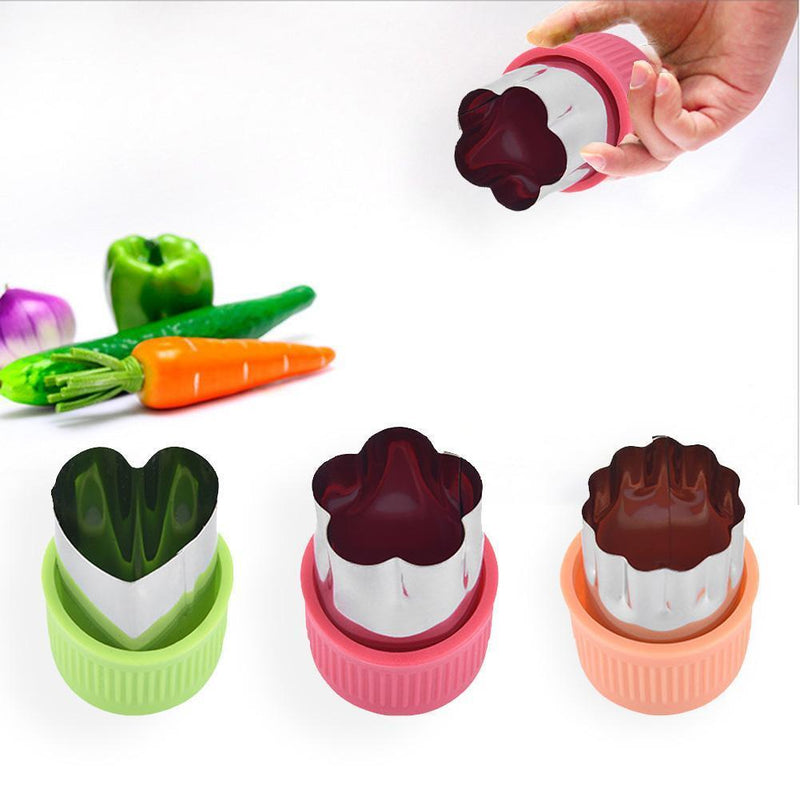 5x3pcs Star Heart Rabbit Shape Vegetables Cutter Cooking Baking Molds (C)