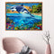 5D DIY Diamond Painting Dolphin Cross Stitch Embroidery Rhinestones Mosaic