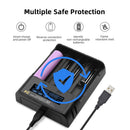 Essager 4 Slot Rechargeable Battery Charger for 18650 Lithium Ni-MH (D4) Newly
