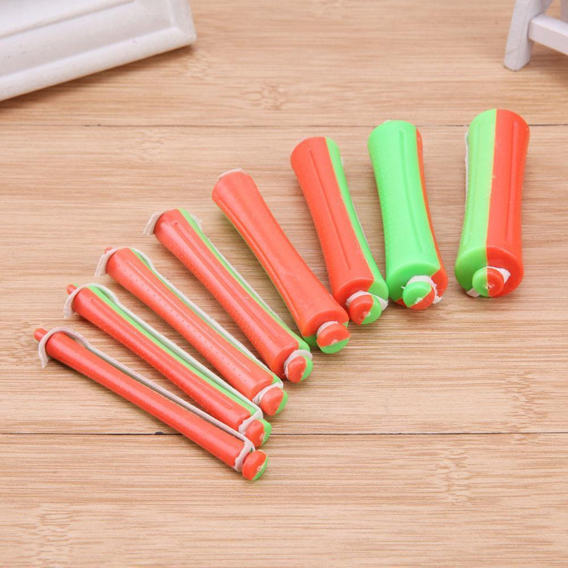 80pcs/set DIY Cold Perm Rod Salon Hair Roller Curling Curler Rubber Band
