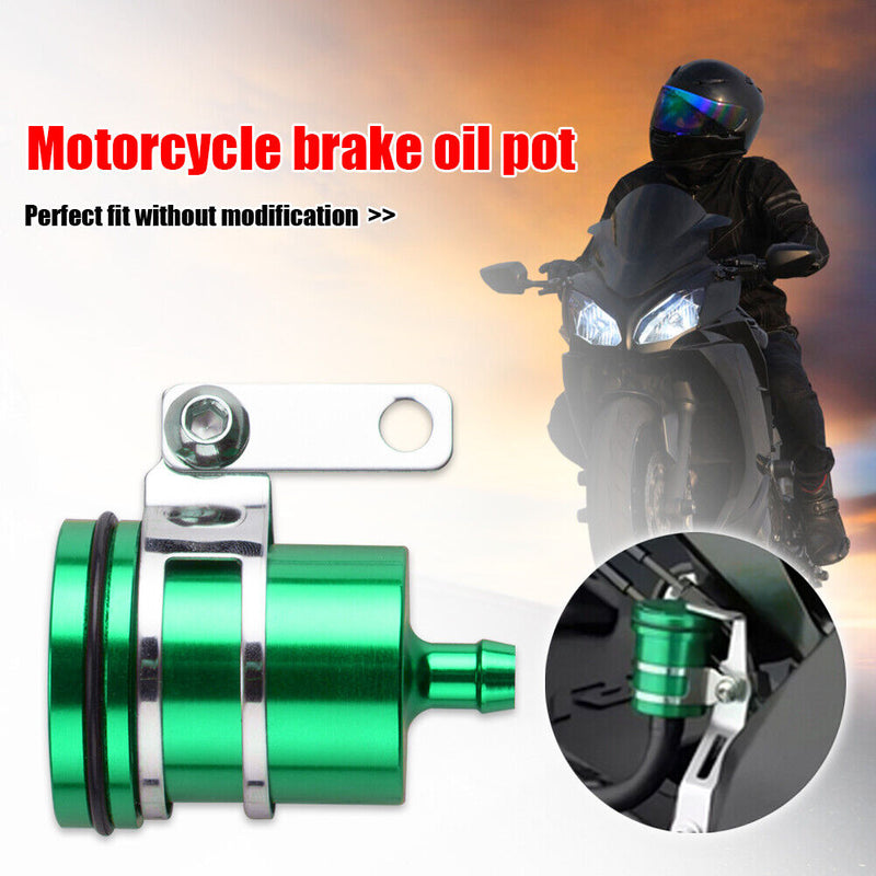 Universal Motorcycle Brake Fluid Reservoir Clutch Tank Oil Cup (Green)
