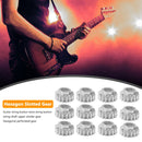 12pcs Guitar Hexagonal Open Gear Tuners 1/15 Ratio Guitar Instrument Accessories