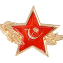 CCCP USSR Symbol Enamel Brooch Former Soviet Union Lapel Pins (Star Wheat) Newly