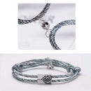 Lover  Friendship Bracelet Rope Alloy Couple Bracelet Rope Braided Bracelet