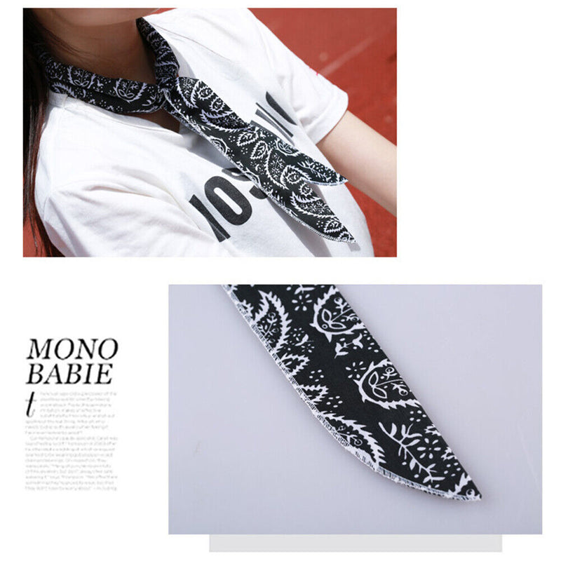Summer Ice Cooling Wrap Towel Scarf Outdoor Running Neck Headband (Black)