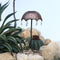 Solar Garden Lights aterproof Plug Umbrella Art Lamp Yard Decor (Bronze) Newly