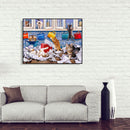 Painting By Numbers DIY Kit Naughty Cat Canvas Oil Art Picture Home Wall Decor