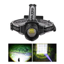 Portable Telescopic Zoom XHP160 LED Headlamp Outdoor Waterproof Head Torch