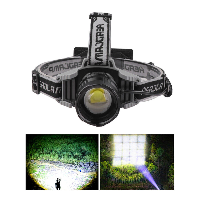 Portable Telescopic Zoom XHP160 LED Headlamp Outdoor Waterproof Head Torch